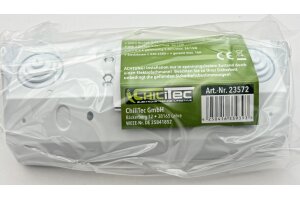 2-fach Steckdosenblock USB-A+C weiß 250V~/ 16A Aufbaumontage USB 3,1A PD
