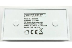 Funk-Klingeltaster Pilota Porta IP55 mit Namensfeld Batteriebetrieb