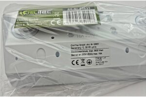 3-fach Steckdosenblock weiß matt 250V~/ 16A Aufbaumontage