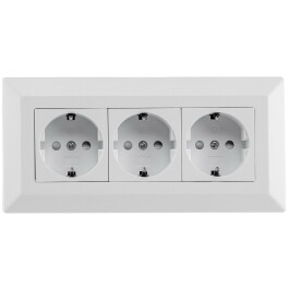 3-fach Steckdosenblock weiß matt 250V~/ 16A...