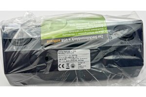 2-fach Steckdosenblock+ 2x USB,anthrazit 250V~/ 16A Aufbaumontage USB 3,1A