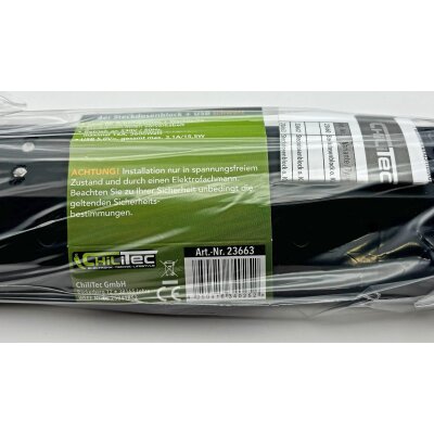 4-fach Steckdosenblock + 2x USB schwarz 250V~/ 16A Aufbaumontage USB 3,1A