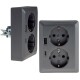 MILOS Schutzkontakt-Steckdose 2-fach 250V~/ 16A 1x UP USB A+C/PD anthrazit