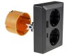 MILOS Schutzkontakt-Steckdose 2-fach 250V~/ 16A 1x UP USB A+C/PD anthrazit