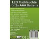 LED Tischleuchte 26cm Weiß 3xAA A Batterie dimmbar Licht warmweiß