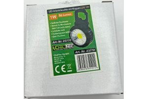 LED Arbeitsleuchte mit Magnet COB 100 3x AAA Batterie Haken 75x35mm 6000k