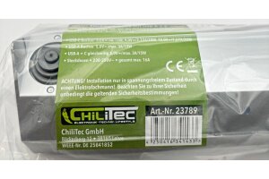 4-fach Steckdosenblock USB-A+C silber 250V~/ 16A Aufbaumontage USB 3,1A PD