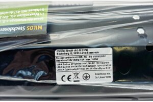 4-fach Steckdosenblock USB-A+C schwarz 250V~/ 16A Aufbaumontage USB 3,1A PD