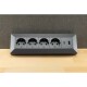 4-fach Steckdosenblock USB-A+C anthraz 250V~/ 16A Aufbaumontage USB 3,1A PD