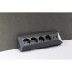 4-fach Steckdosenblock USB-A+C anthraz 250V~/ 16A Aufbaumontage USB 3,1A PD
