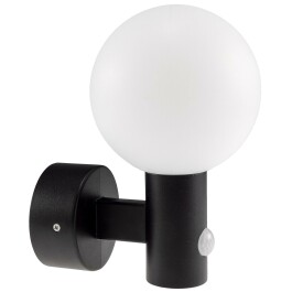 LED Wandleuchte LAMU mit PIR-Sensor IP65 15W schwarz...