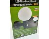 LED Wandleuchte LAMU mit PIR-Sensor IP65 15W schwarz 4000k / neutralweiß