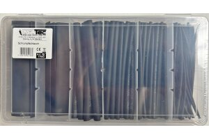 Schrumpfschlauch-Sortiment 100-teilig in praktischer Box schwarz