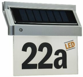 Solar Hausnummernleuchte mit LED 18x16x5cm incl....