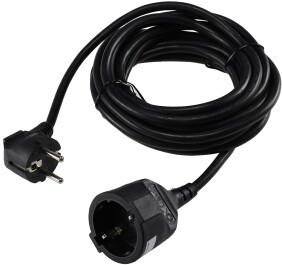 Schutzkontakt-Verlängerung 10m schwarz H05VV-F3G...