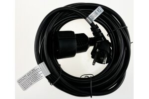 Schutzkontakt-Verlängerung 5m schwarz H05VV-F3G 1,5mm² 16A/250V