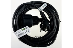 Schutzkontakt-Verlängerung 5m schwarz H05VV-F3G 1,5mm² 16A/250V