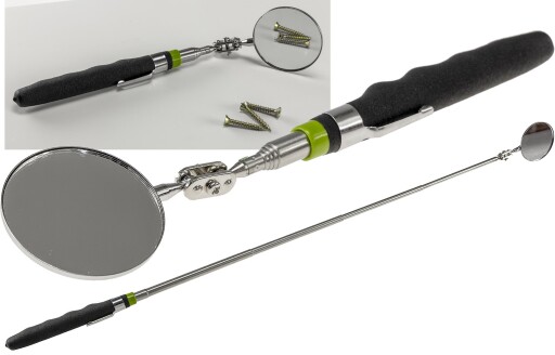 Teleskop Werkzeug mit 50mm Spiegel Gesamtlänge 16-70cm 2-fach Kugelgelenk