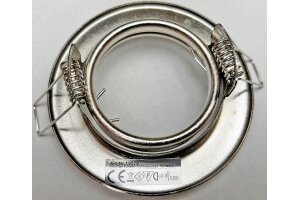 Decken-Einbaustrahler SR90 chrom-matt schwenkbar Ø 88mm für 50mm Lampen