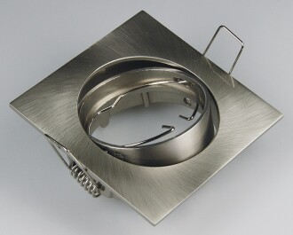 Decken-Einbaustrahler SE80 chrom-matt schwenkbar 80x80mm...