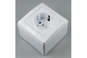 DELPHI Aufputz-Rahmen weiß 80x80x45mm mit...