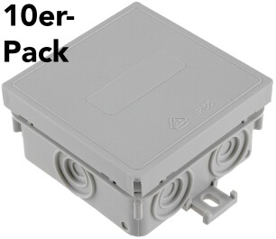 Feuchtraum-Kabelabzweigkasten 10er Pack 75x75x40mm IP54...