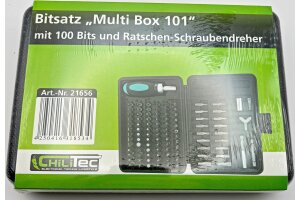 Bitsatz Multi Box 101 100 Bits und Ratschen-Schraubendreher
