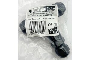 Kabelverbinder T-Form IP68 230V Schraubanschluss für Kabel Ø 8-10mm