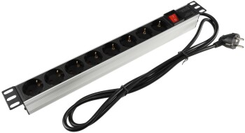 Steckdosenleiste für Rackeinbau 8-fach 19 max....