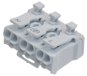 Lüsterklemme 3-polig mit Hebel 0,75-2,5mm² max....