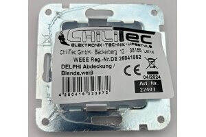DELPHI Blind-Abdeckung / Blende Weiß