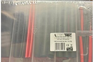 Schrumpfschlauch-Sortiment 142-teilig Plastikbox klebend Ratio 3:1 schw+rot