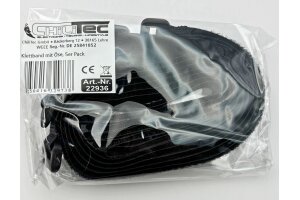 Klettband mit Öse 5er Pack 50x2cm schwarz