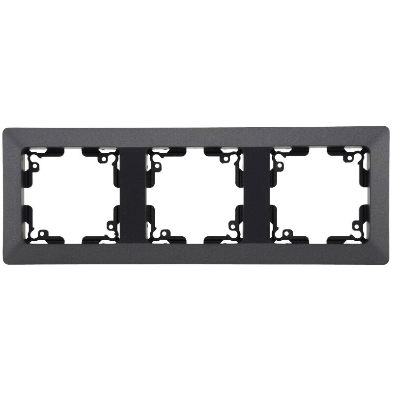 Produktbild von LEGRAND SEANO 3-fach Rahmen Anthrazit Lackiert, Thermoplast Halogenfrei – 87x229 Mm, 765473