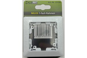 MILOS 1-fach Rahmen Matt Weiß
