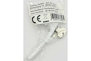 Abschließbarer Fenstergriff weiß 2 Schrauben 2 Schlüssel