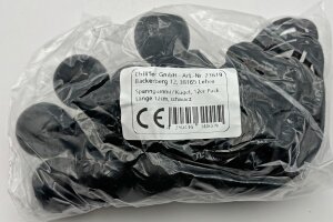 Spanngummi mit Kugel 12er Pack Elastisch Länge 12cm schwarz