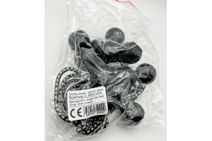 Spanngummi mit Kugel 12er Pack Elastisch Länge 12cm schwarz