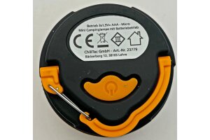 Mini Campingleuchte mit Batteriebetrieb ØxH 7x4cm IP44