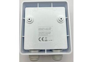 Aufputz Gehäuse mit Schutzklappe IP54 110x105x57mm 2 Kabelschlüsse