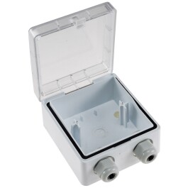 Aufputz Gehäuse mit Schutzklappe IP54 110x105x57mm 2...