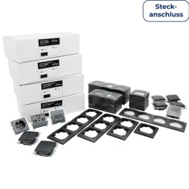 Schalter und Steckdosen Set McPower Flair Megaset-Profi...