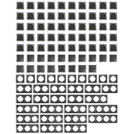 Schalter und Steckdosen Set McPower Flair Megaset-Profi 100-teilig anthrazit Steckanschluss