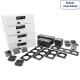 Schalter und Steckdosen Set McPower Flair Megaset-Profi 100-teilig anthrazit Steckanschluss