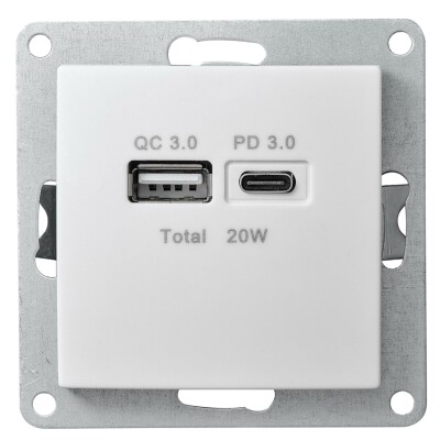 USB-Ladedose McPower Flair 2-fach 3,4A weiß