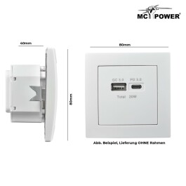 USB-Ladedose McPower Flair 2-fach 3,4A weiß