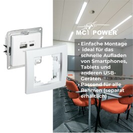 USB-Ladedose McPower Flair 2-fach 3,4A weiß