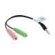 OTB Audiokabel - 2x 3,5mm Klinken-Buchse auf 3,5mm Klinken-Stecker Stereo (PC-Headset an iPhone)