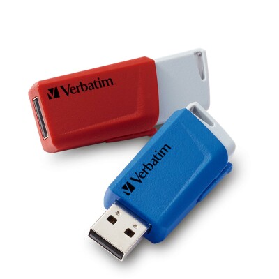 USB 3.2 Stick Verbatim Store n Click 32GB rot-blau Typ-A 2er-Pack