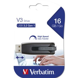 USB 3.2 Stick Verbatim Store n Go 16GB V3 Drive grau Typ-A